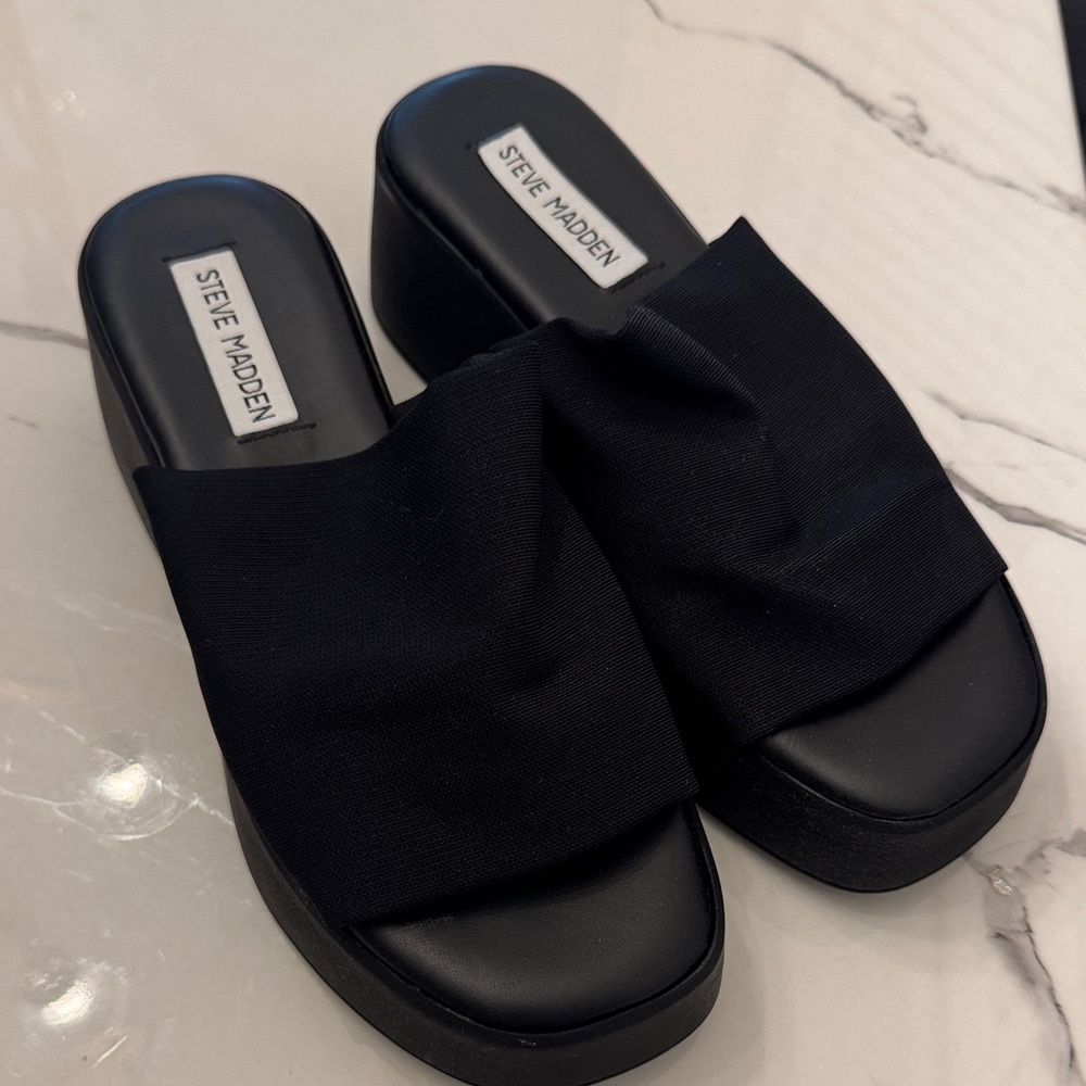 Steve Madden Black Women's Mules